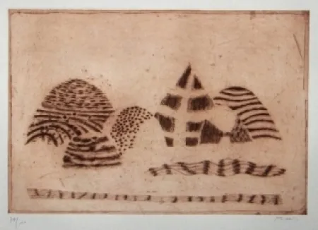 Ets En Aquatint Music - Paesaggio Senese