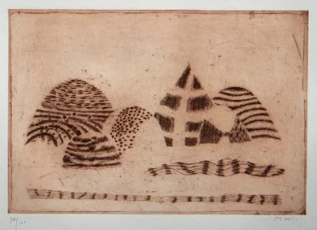 Lithografie Music - Paesaggio Senese