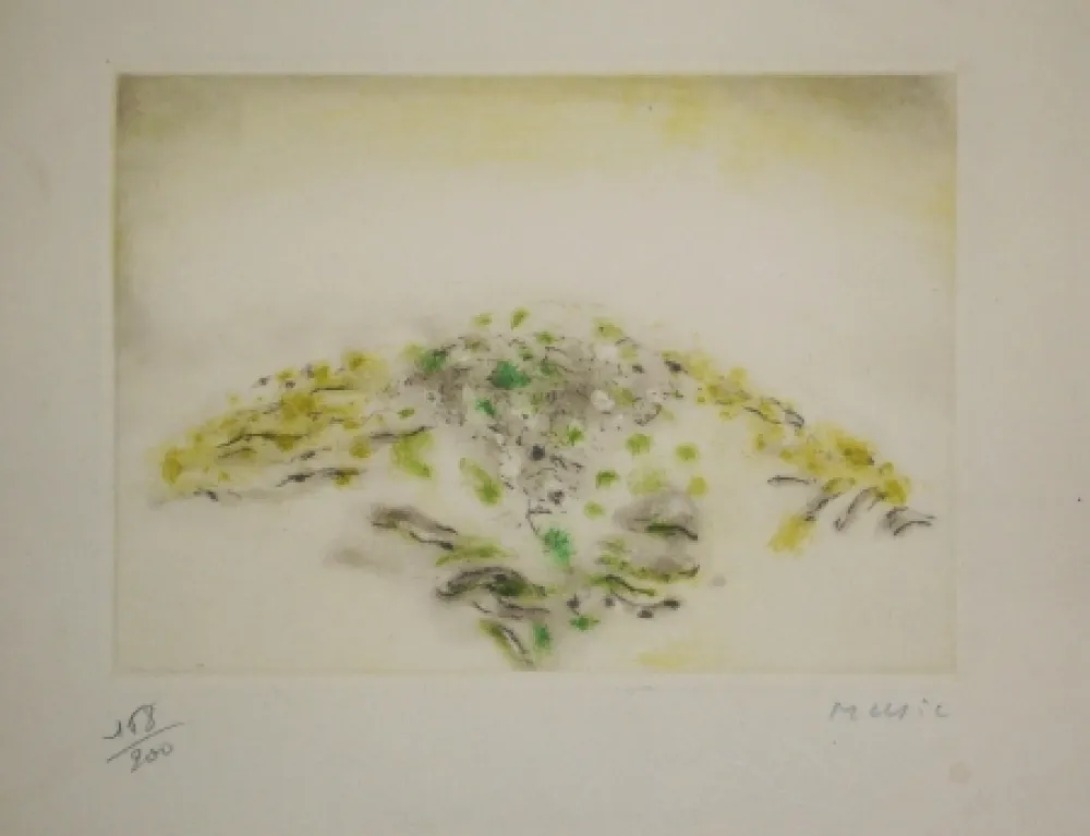 Ets En Aquatint Music - Voeux Lacourière 1966