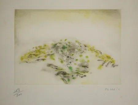 Ets En Aquatint Music - Voeux Lacourière 1966