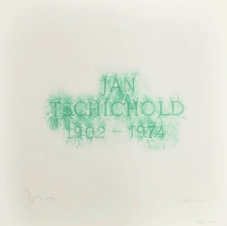 Lithografie Myles - A History of Type Design / Jan Tschichold, 1902-1974 (Berzona, Switzerland)