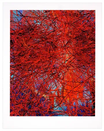 Digitale Print Myrvold - Red Wires in Sunset