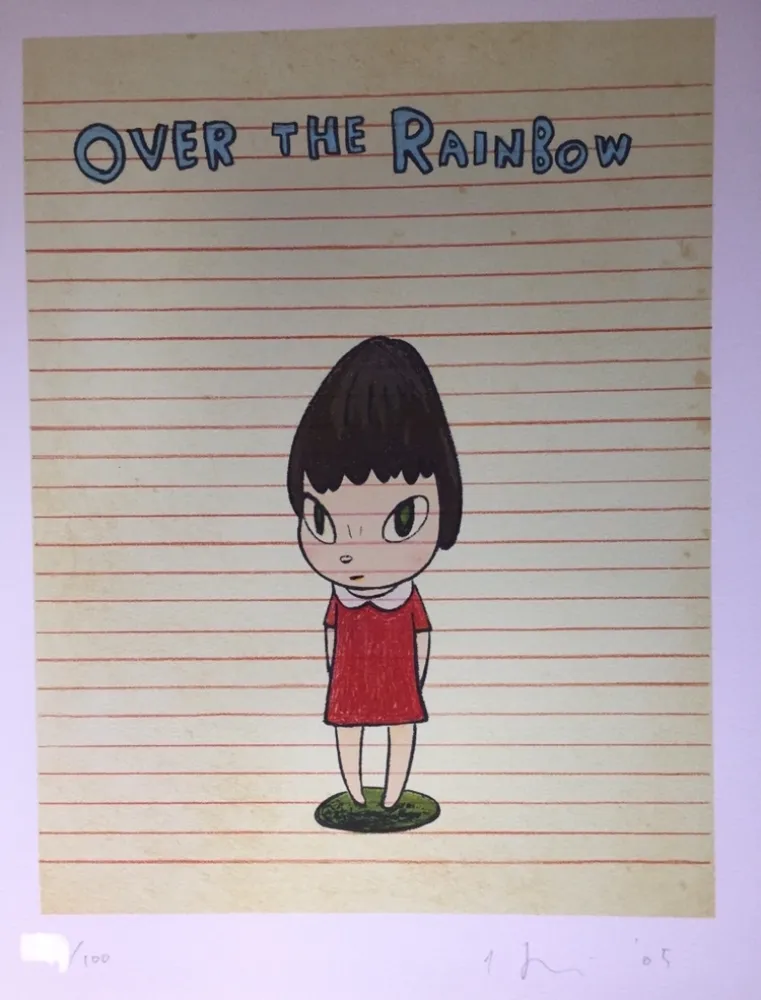 Lithografie Nara - Over the rainbow