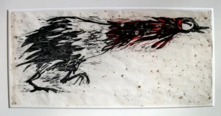 Houtsnede Nauman - Rooster