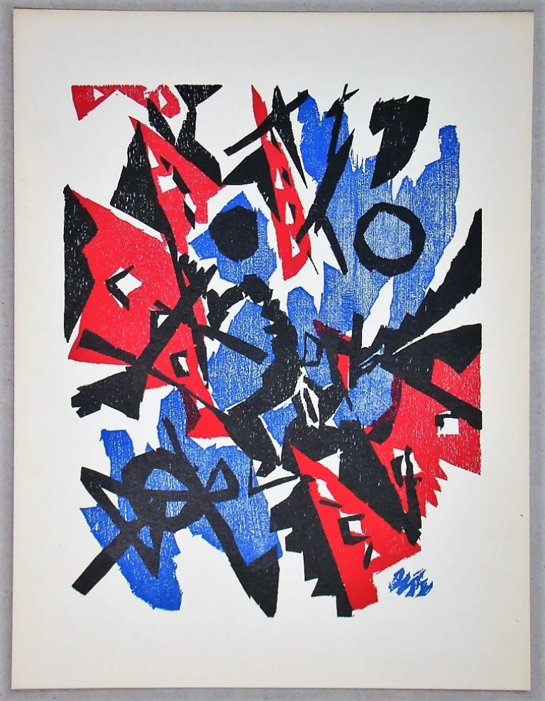 Houtsnede Nay - Composition - 1953