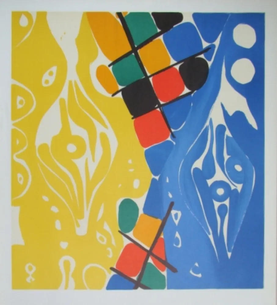 Lithografie Nay - Composition 1966-1