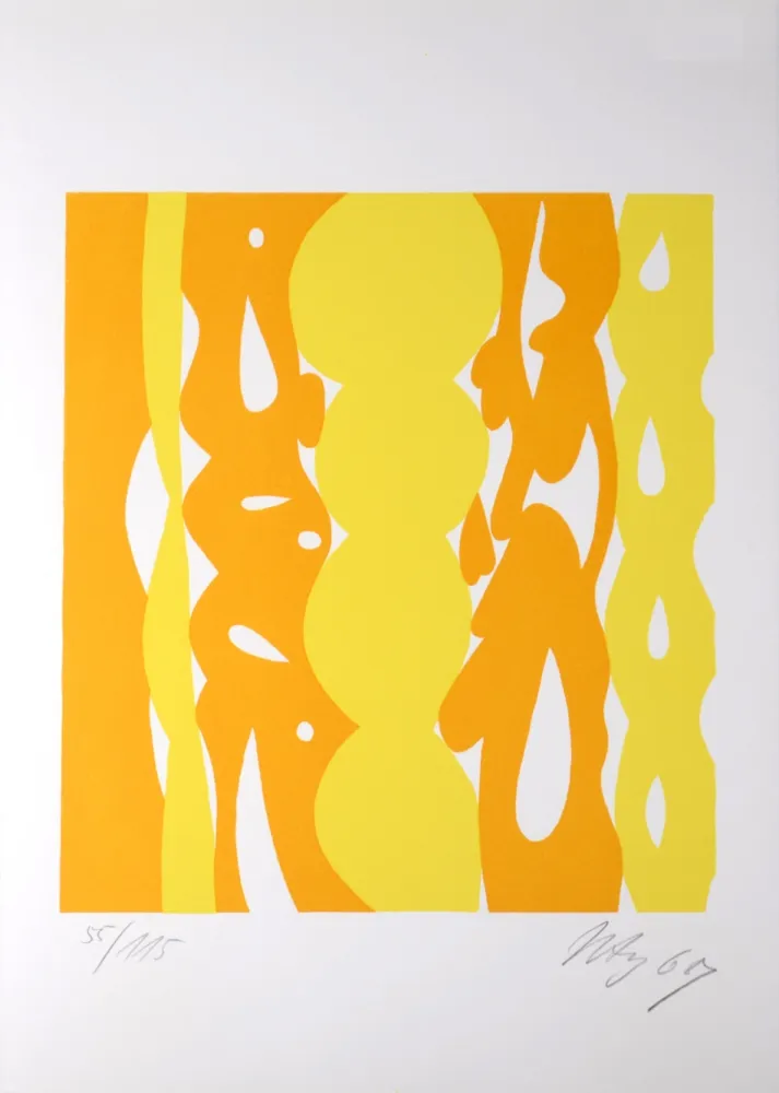 Lithografie Nay - La main, 1967 - Hand-signed