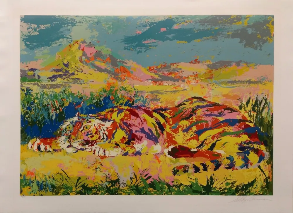 Zeefdruk Neiman - DELACROIX'S TIGER