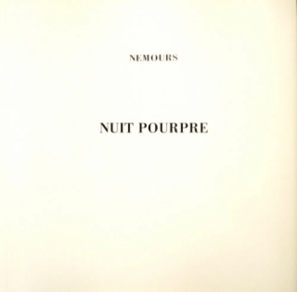 Geïllustreerd Boek Nemours - Nuit Pourpre