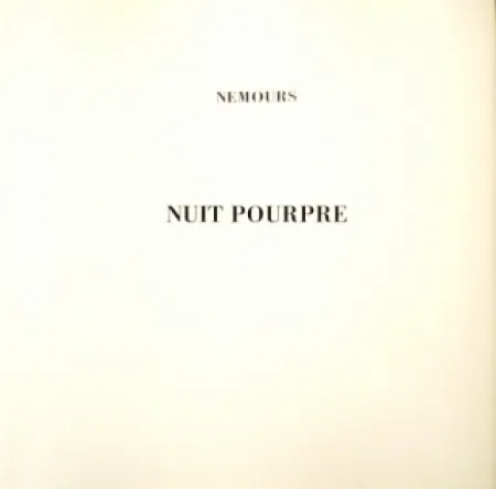 Geïllustreerd Boek Nemours - Nuit Pourpre