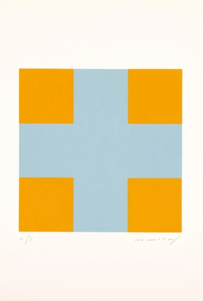 Zeefdruk Nemours - Une croix pour quatre carrés