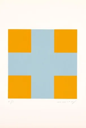 Zeefdruk Nemours - Une croix pour quatre carrés