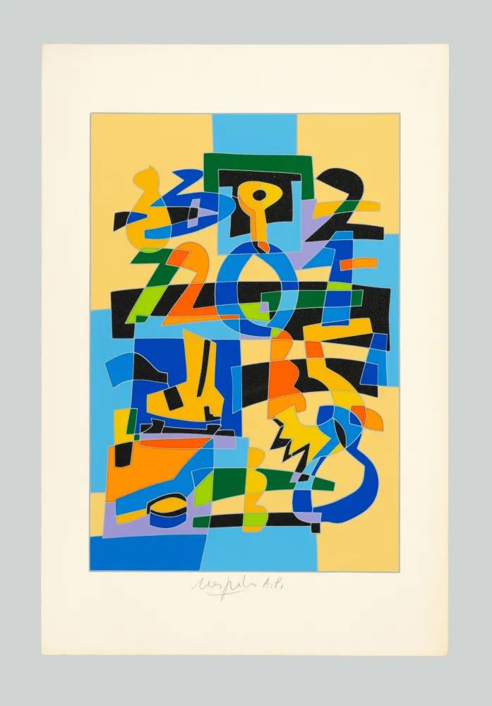 Zeefdruk Nespolo - Composizione