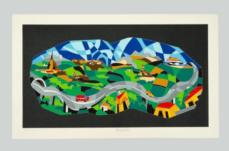 Zeefdruk Nespolo - Composizione