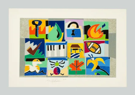 Zeefdruk Nespolo - Composizione A