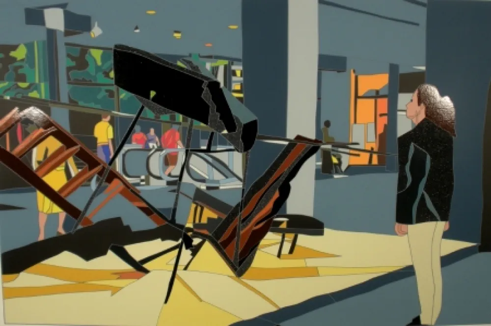 Zeefdruk Nespolo - Giusy e De Suvero