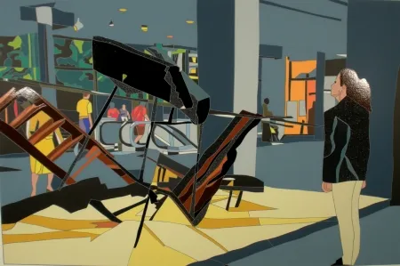 Zeefdruk Nespolo - Giusy e De Suvero