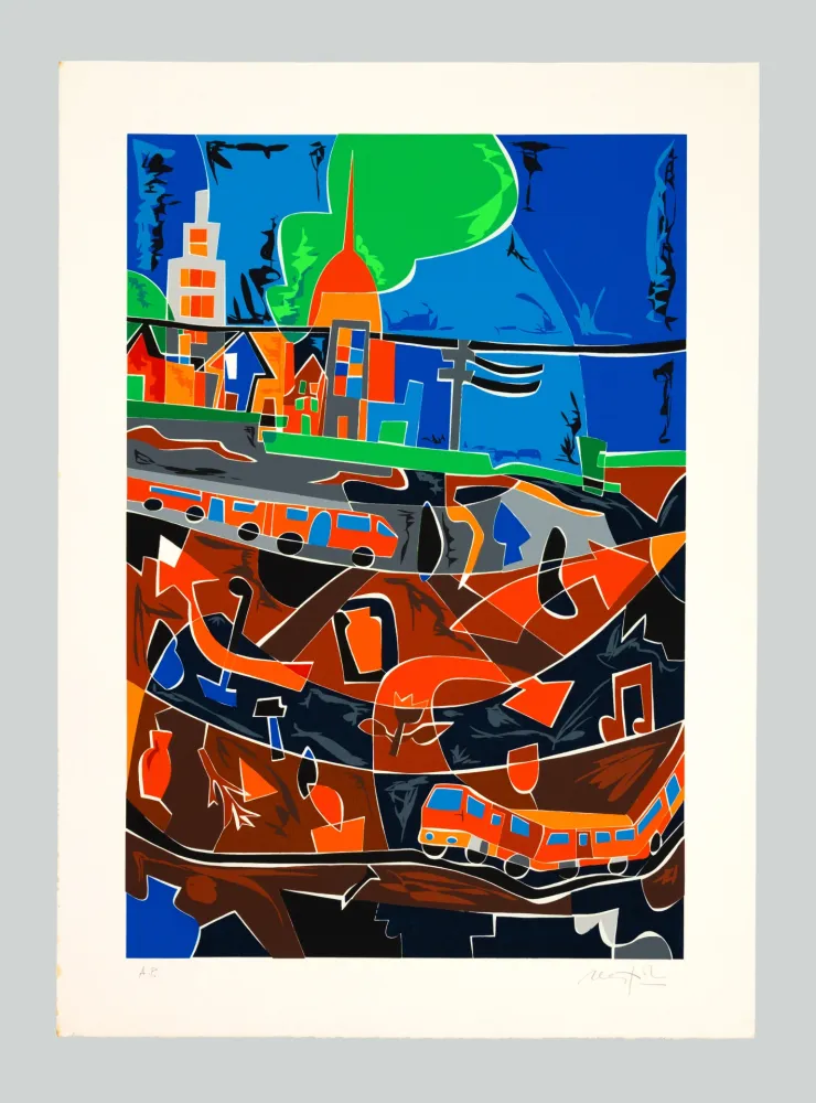 Zeefdruk Nespolo - Metropolitana di Torino