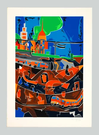 Zeefdruk Nespolo - Metropolitana di Torino