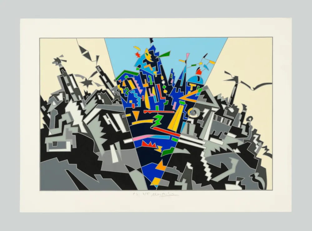 Zeefdruk Nespolo - Paesaggio