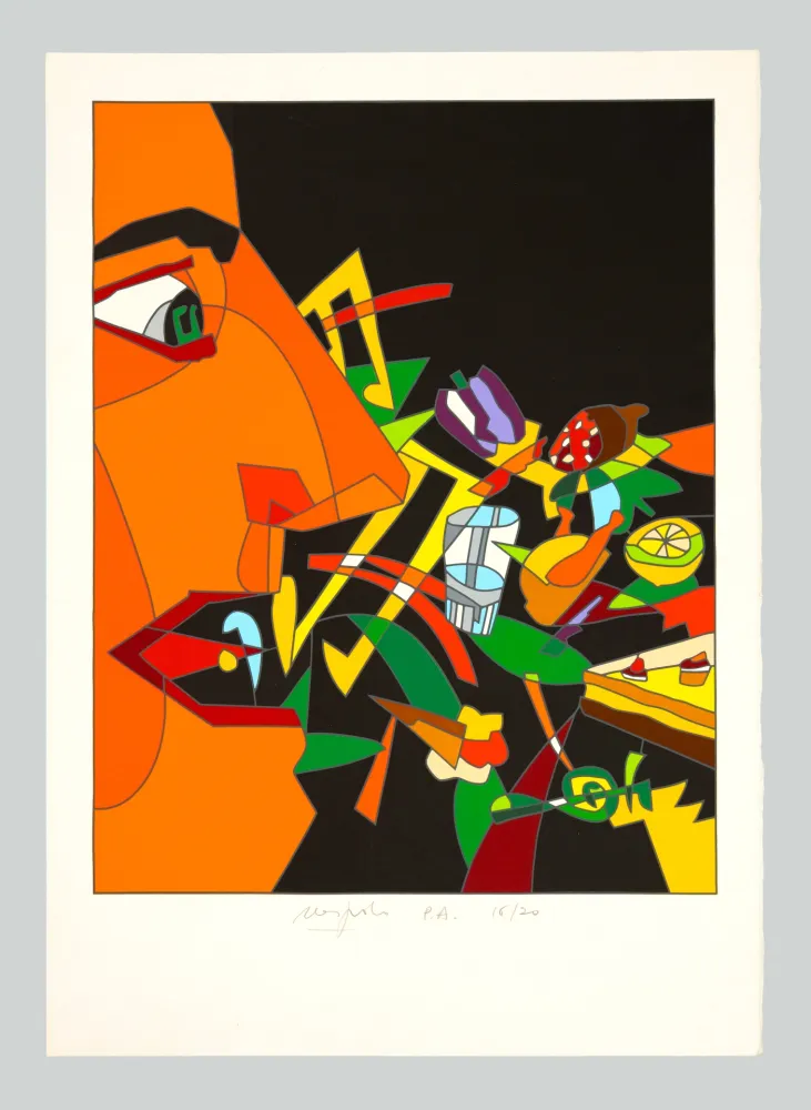 Zeefdruk Nespolo - Soggetto in rosso