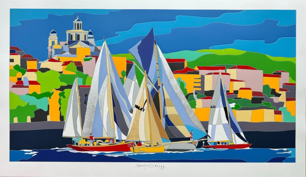 Zeefdruk Nespolo - Vento in Pop