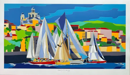 Zeefdruk Nespolo - Vento in Pop