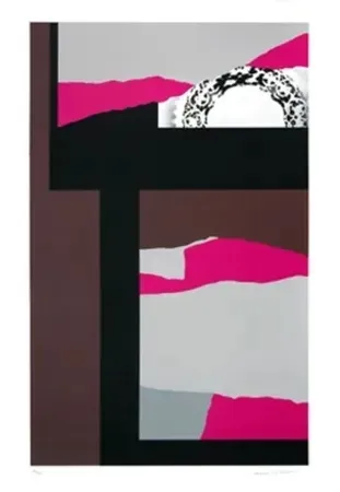 Zeefdruk Nevelson - Composition violette