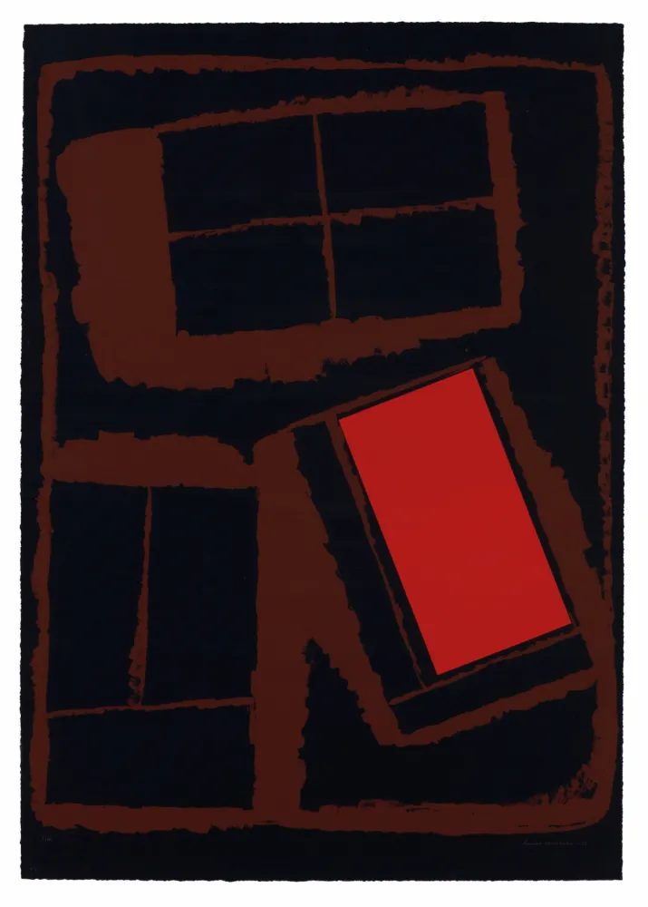 Zeefdruk Nevelson - Untitled - hand-signed Silk-screen on hand-made paper 