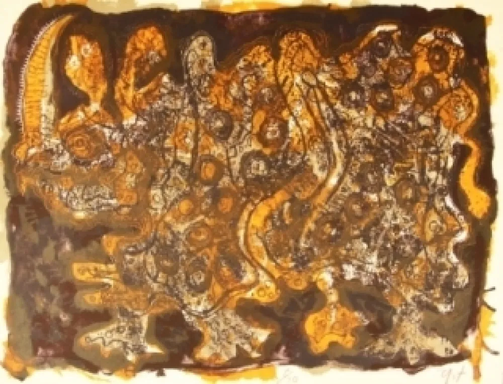 Lithografie Nieto -  Nashorn 