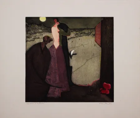 Ets En Aquatint Nieuwenhuys - Cyrano declare son amour