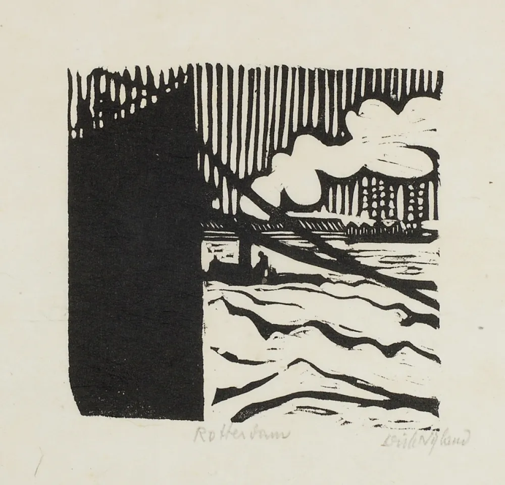 Houtsnede Nijland - Rotterdam