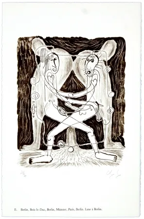 Lithografie Nørgaard - E. Berlin, Bois-le-Duc, Münster, Paris, Berlin. Lene à Berlin