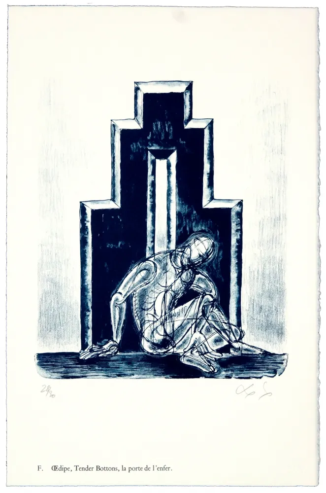 Lithografie Nørgaard - F. Œdipe, Tender Bottoms, la porte de l'enfer.