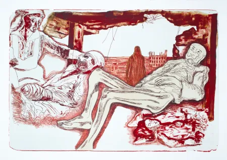 Lithografie Nørgaard - La guerre III