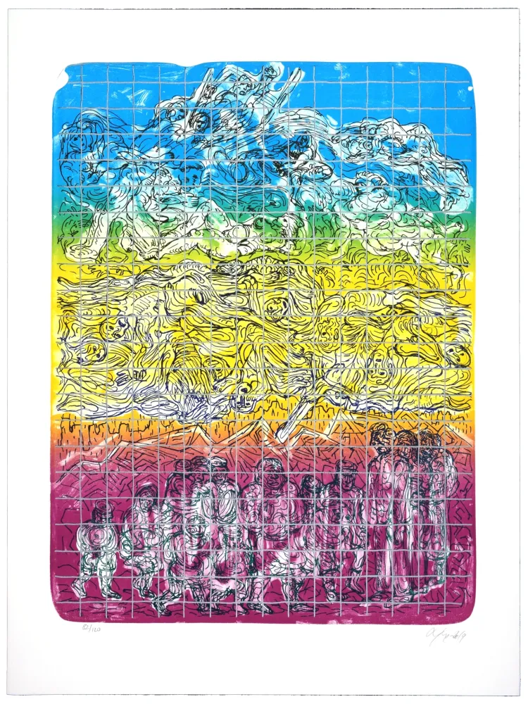 Lithografie Nørgaard - Sans espoir nous devenons tous des morts ambulants