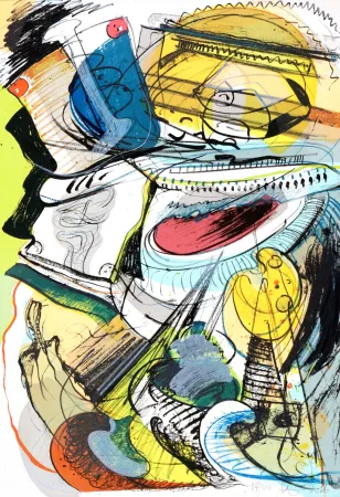 Lithografie Nørgard - Leaving civilisation 2