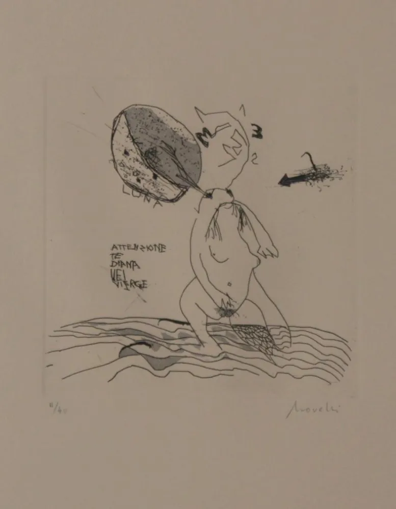 Lithografie Novelli - DAS BAD DER DIANA