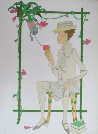 Lithografie Noyer - Le caméleon