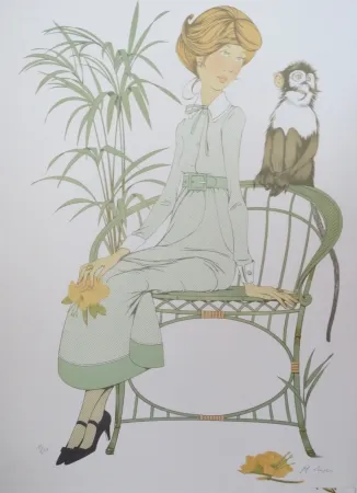 Lithografie Noyer - Ouistiti