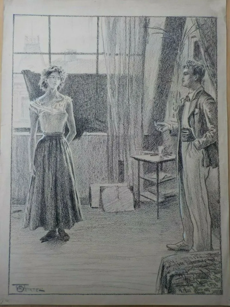 Geen Techniek Oertel - Maler und Modell / Artist and Model