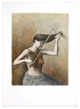 Lithografie Olivier O - Romances Muettes (Le menuet des poux)