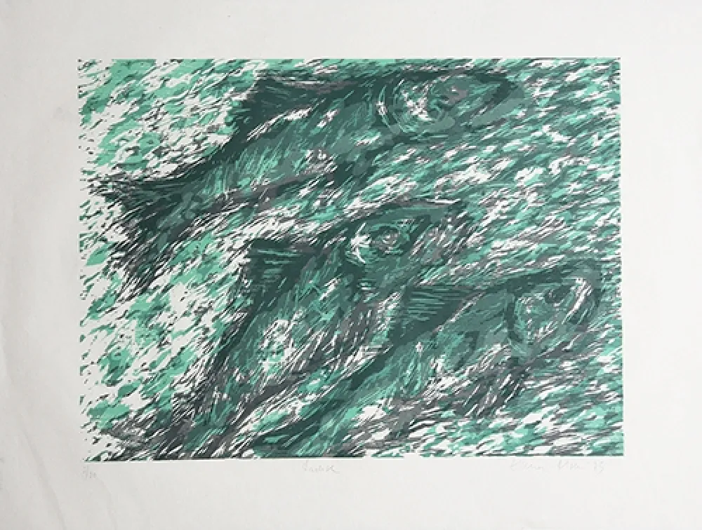 Houtsnede Olsen - Lachse / Salmon