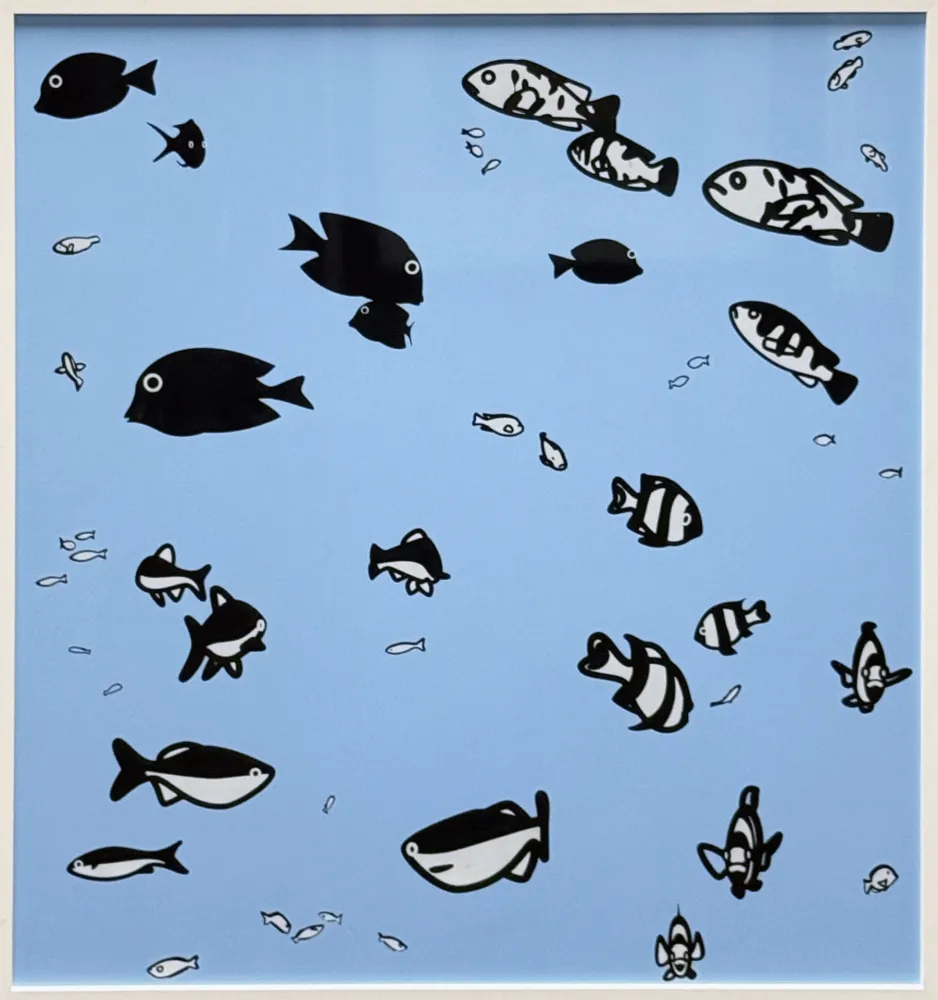 Zeefdruk Opie - We swam amongst the fishes (version 1)