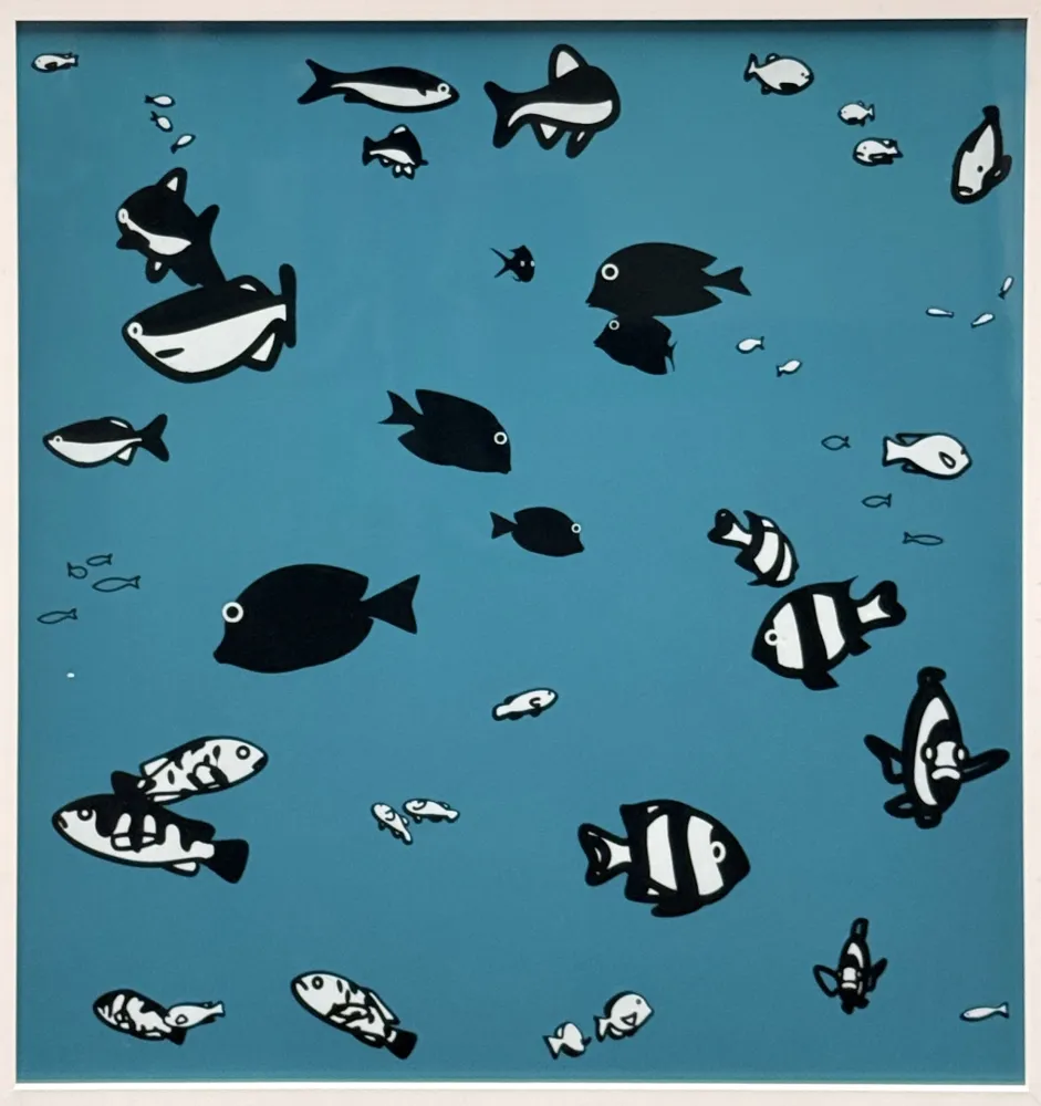 Zeefdruk Opie - We swam amongst the fishes (version 4)