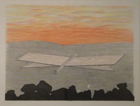 Lithografie Oppenheim - Der Zypressenschwärmer.