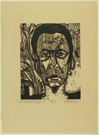 Houtsnede Orlowski - Bildnis Frau H.N. (Portrait Mrs H.N.)