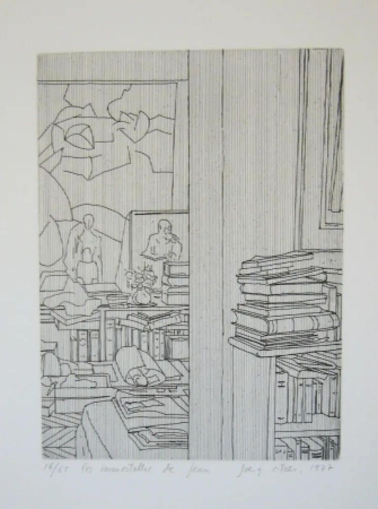 Gravure Ortner - Les immortelles de Jean 