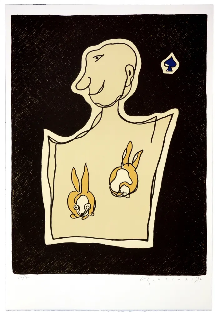 Lithografie Otsuki - As de pique