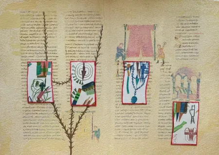 Zeefdruk Paladino - De Universo cinque 